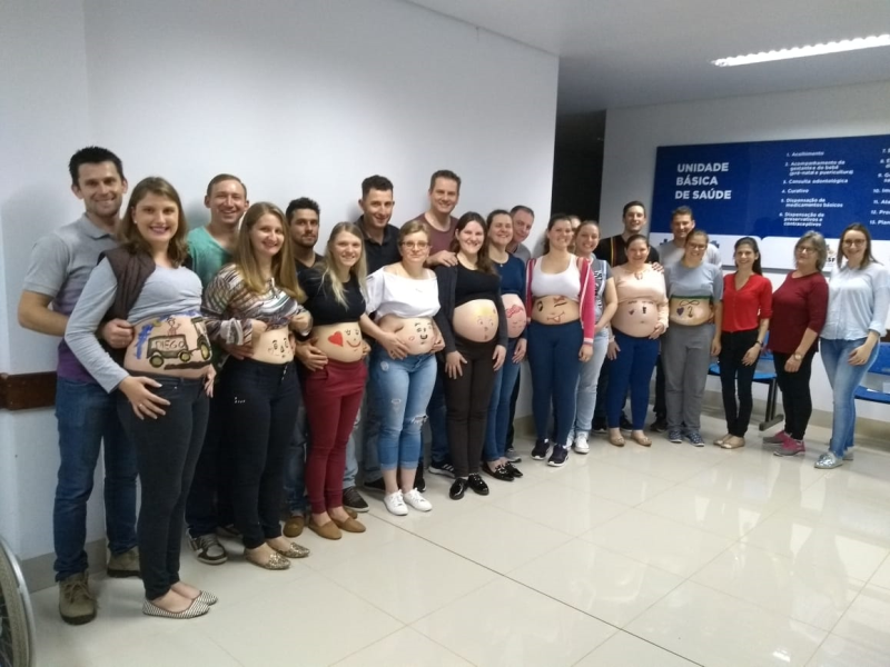Grupo de Gestantes de Nova Candelária conta com a participação dos papais